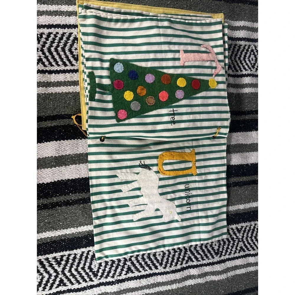 Vintage Gender Neutral‎ Handmade Fabric Quilted Sewn ABC Book for Toddler Child